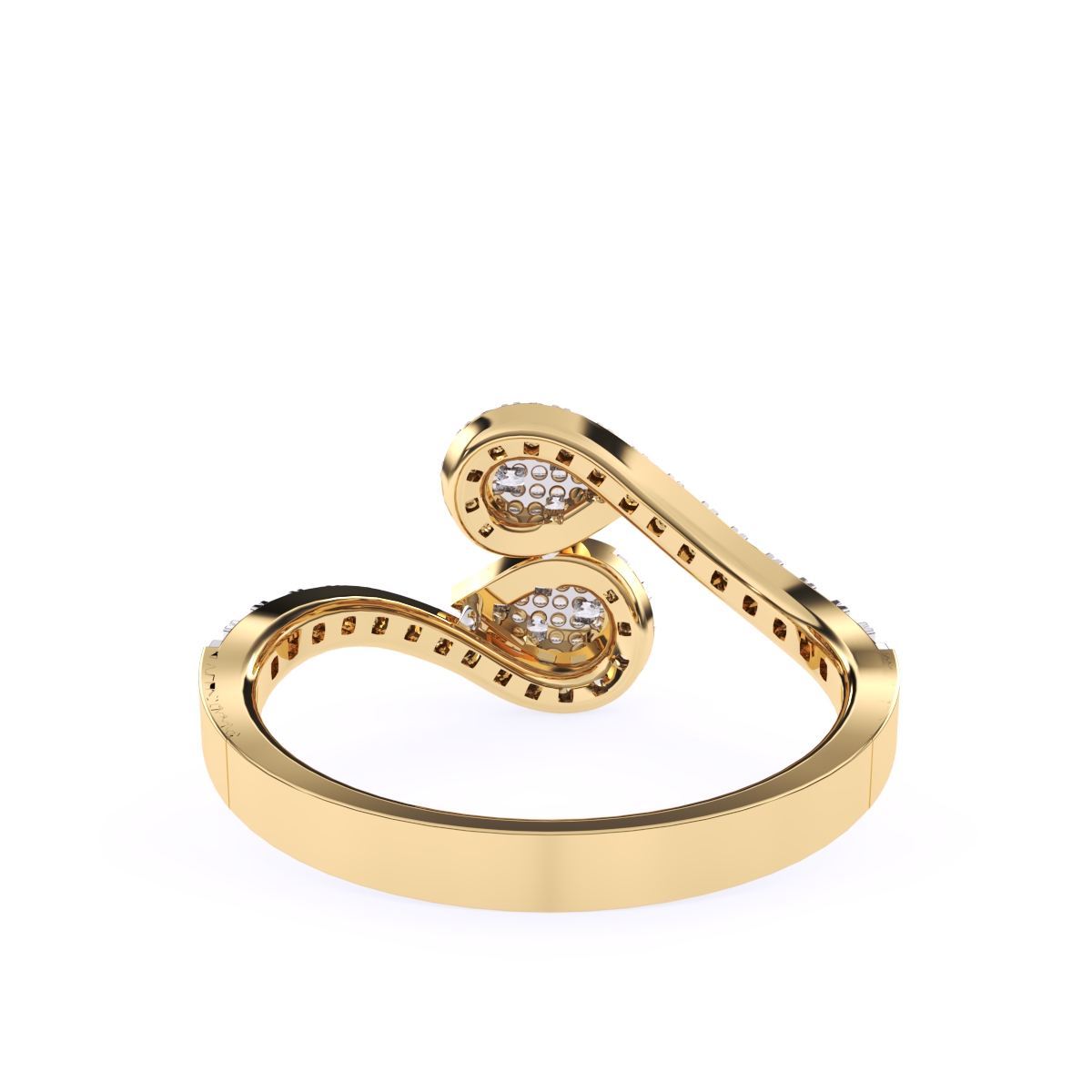 Amazing Bypass Pear Halo Diamond Ring